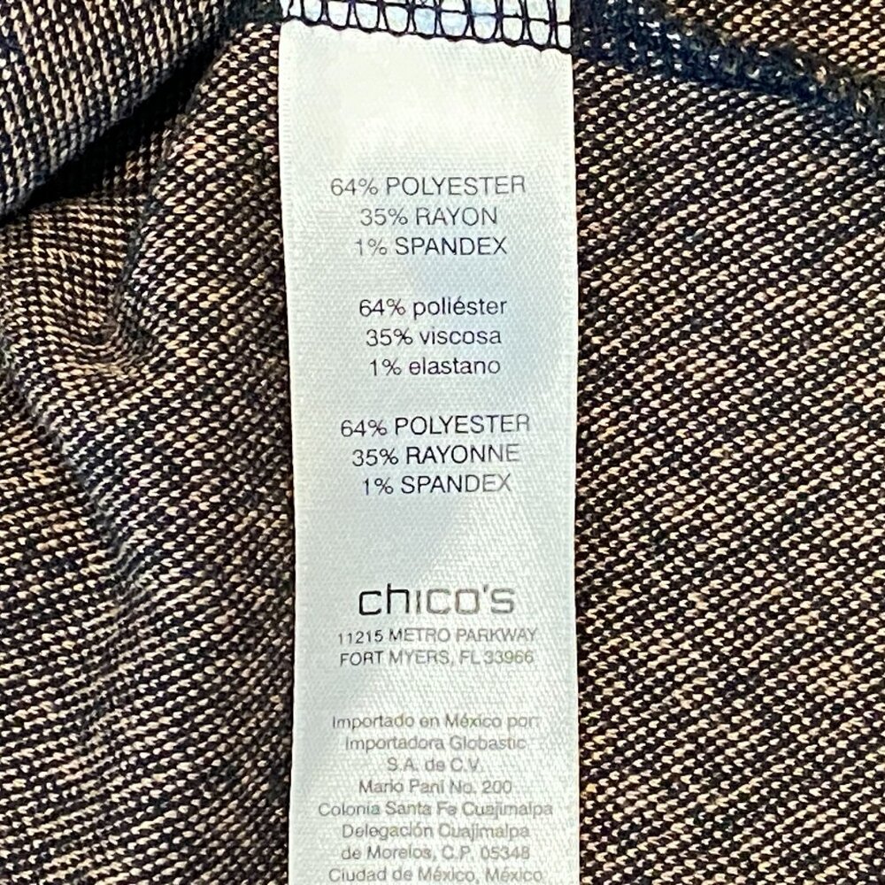 Chicos Sleeveless Knit Shift Dress Size 3 XL Double Diamond Print Stretch - Picture 6 of 6